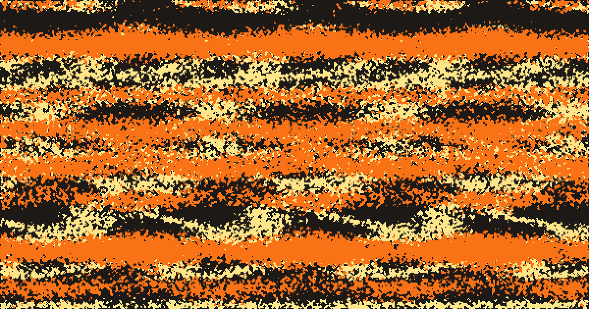 Drift: the pattern travels steadily across the canvas along its flow direction, repeating exactly at the end of one period.