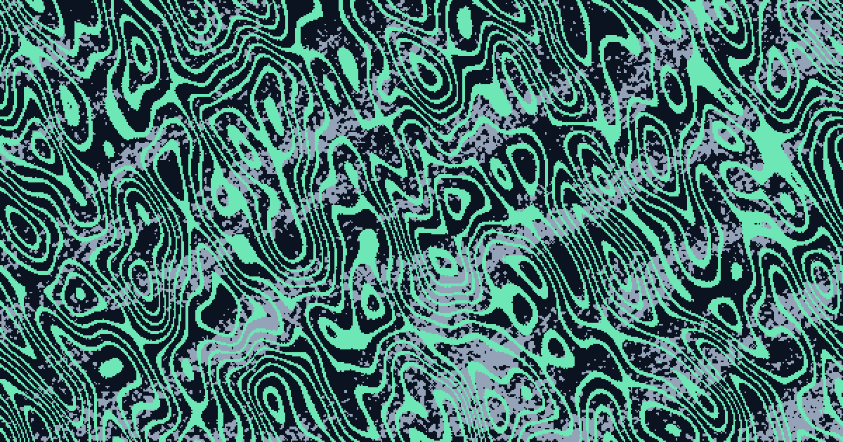 Pulse: the composition inflates and thins as density swings up and down, with cells appearing and vanishing in a stable order.